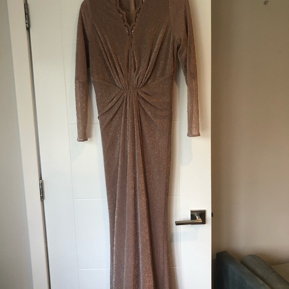 - Talbot Runhof Ruched Lurex Gown